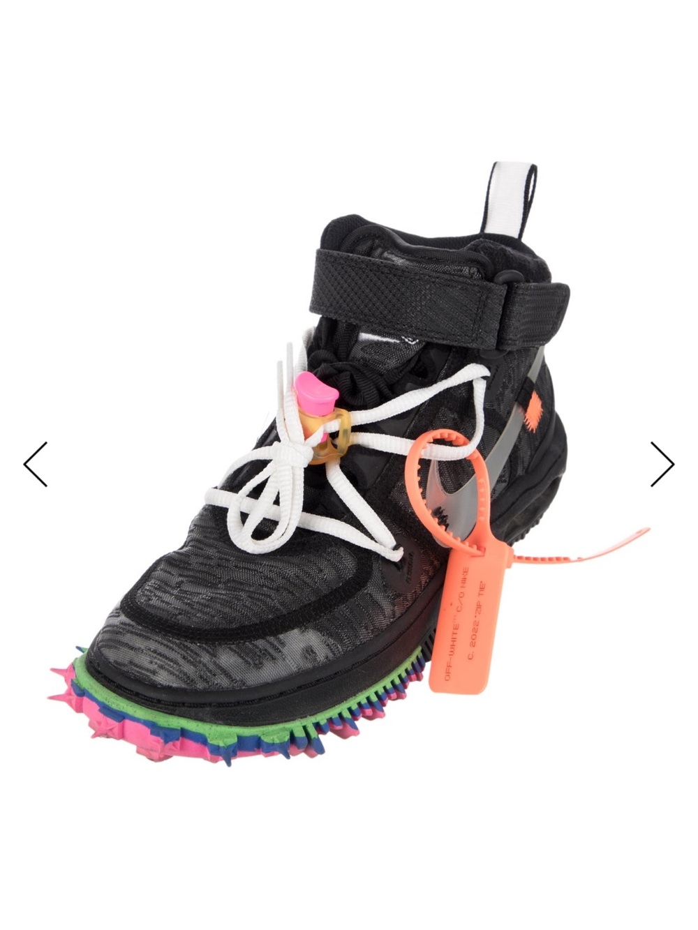 Off-White x Nike Air Force 1 Mid Black Athletic Sneakers